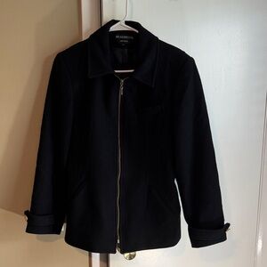 Vintage Braebrook Wool Jacket - Size 8 - Fully Lined, Front Zipper